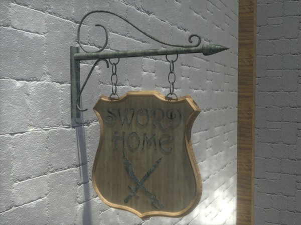medieval shop panel 3d model - Sword Home by SuIXo